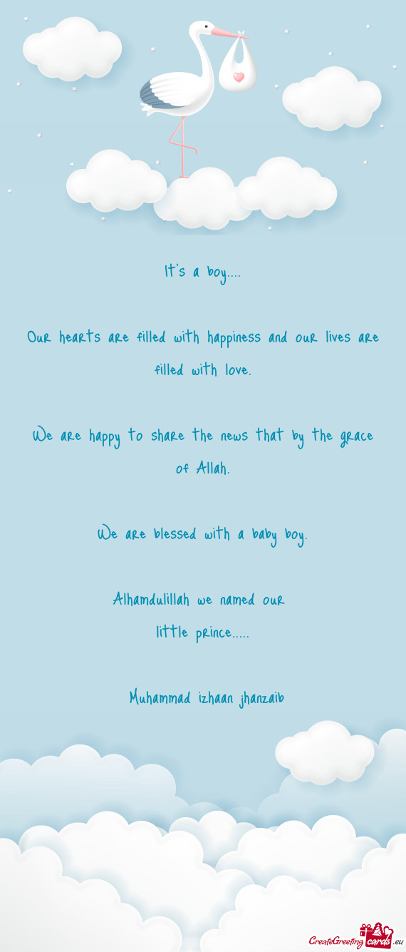 Alhamdulillah we named our
