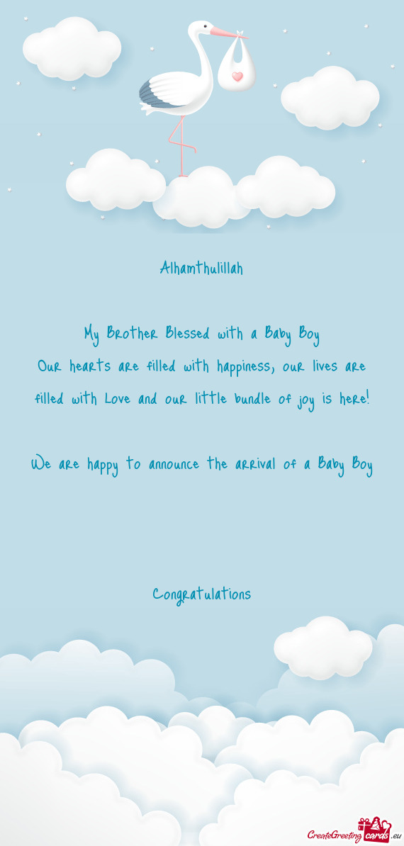 Alhamthulillah My Brother Blessed with a Baby Boy Our hearts are filled with happiness
