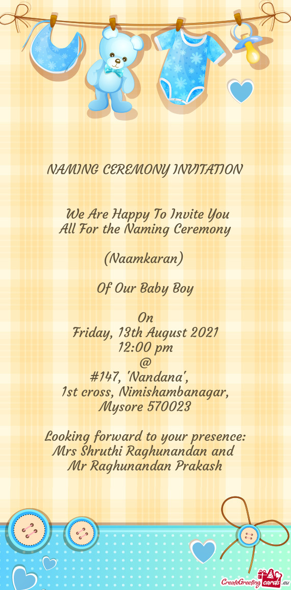 All For the Naming Ceremony