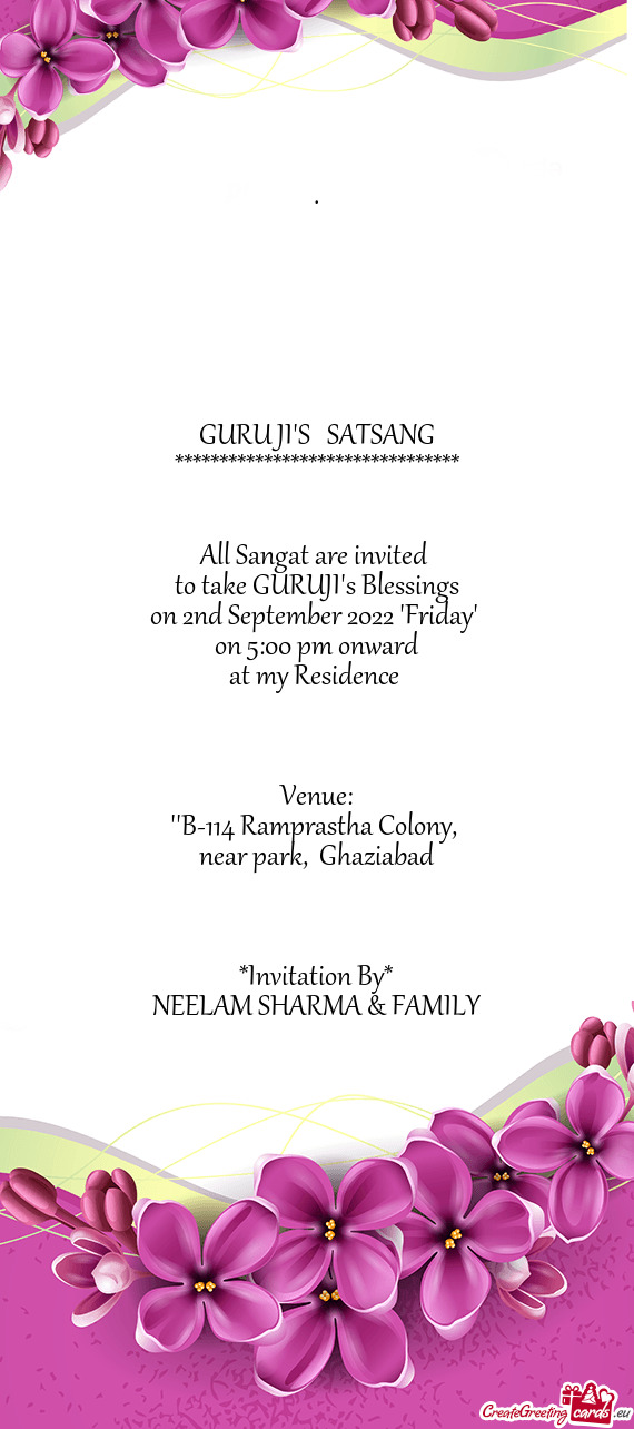All Sangat are invited