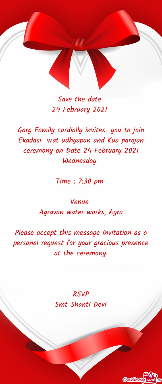 An and Kua parojan ceremony on Date 24 February 2021 Wednesday 
 
 Time