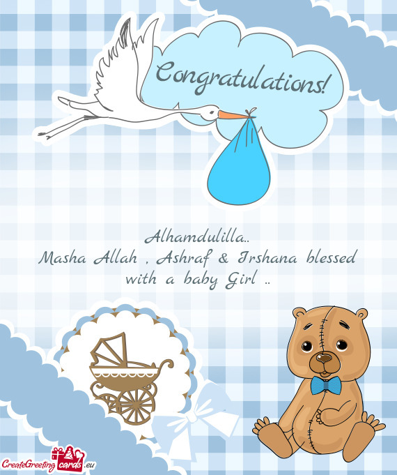 Ashraf & Irshana blessed with a baby Girl