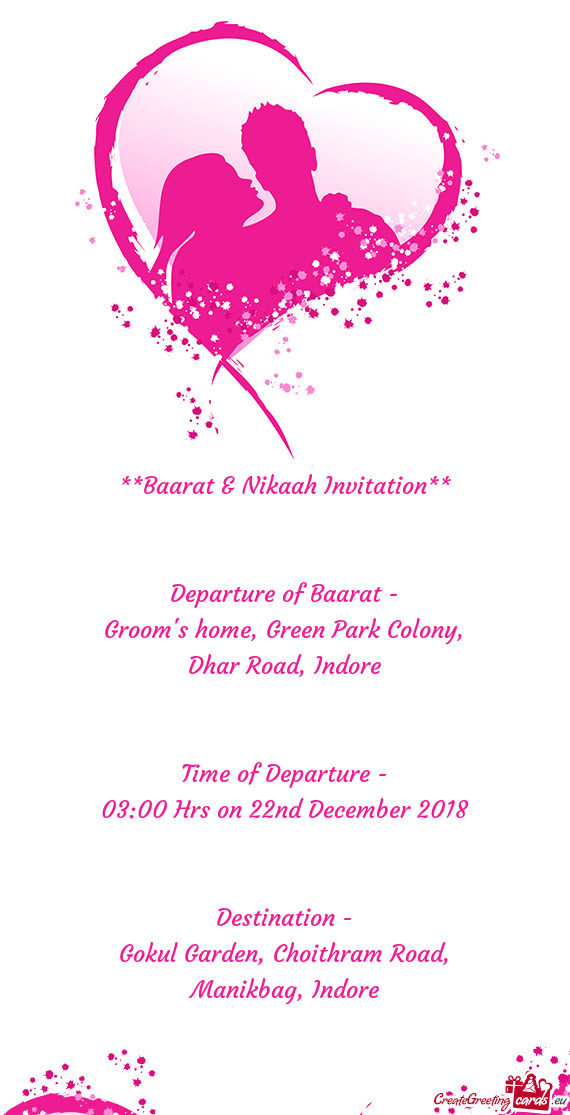 Baarat & Nikaah Invitation