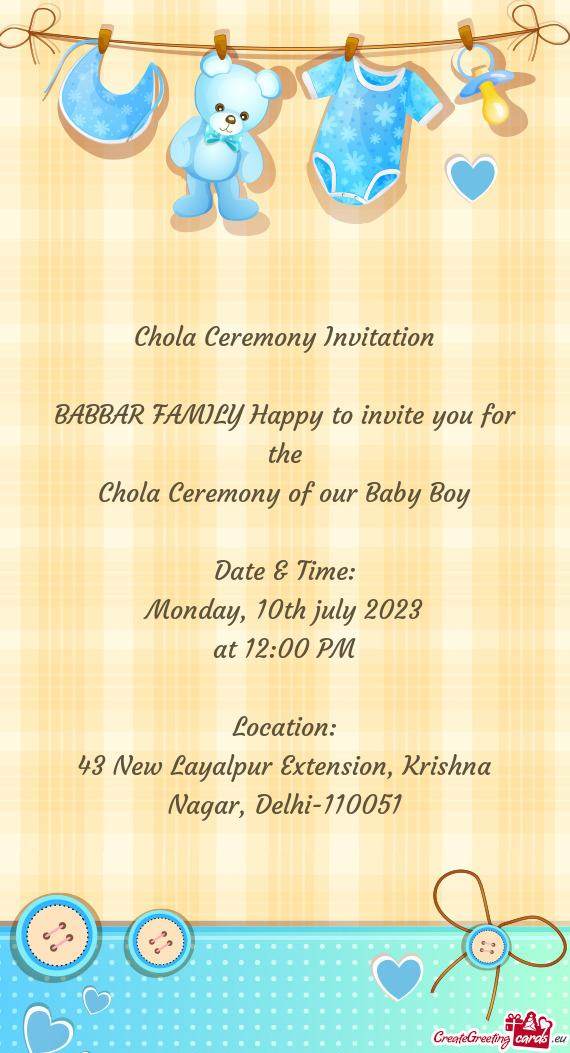 BABBAR FAMILY Happy to invite you for the