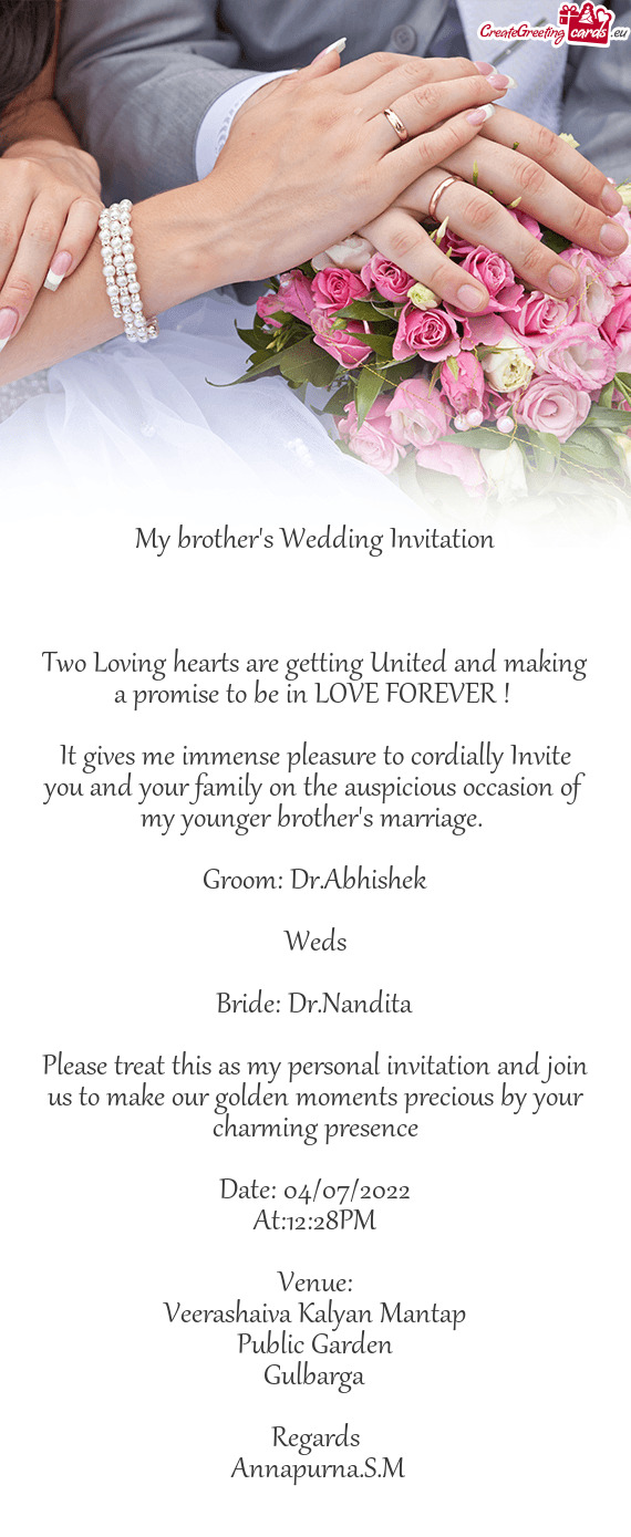 Bride: Dr.Nandita