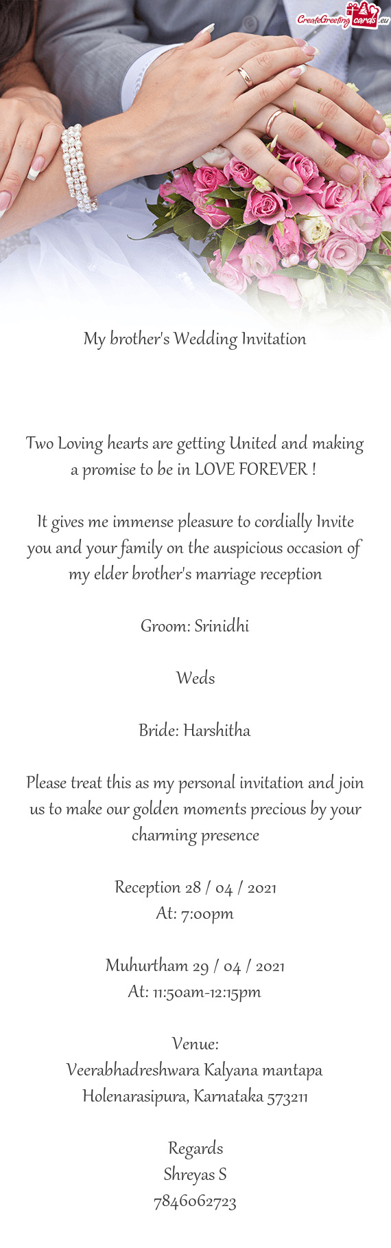 Bride: Harshitha