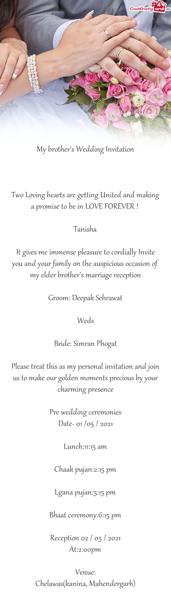 Bride: Simran Phogat