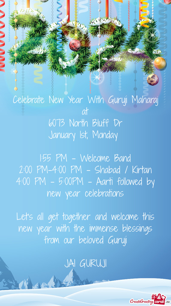 Celebrate New Year With Guruji Maharaj