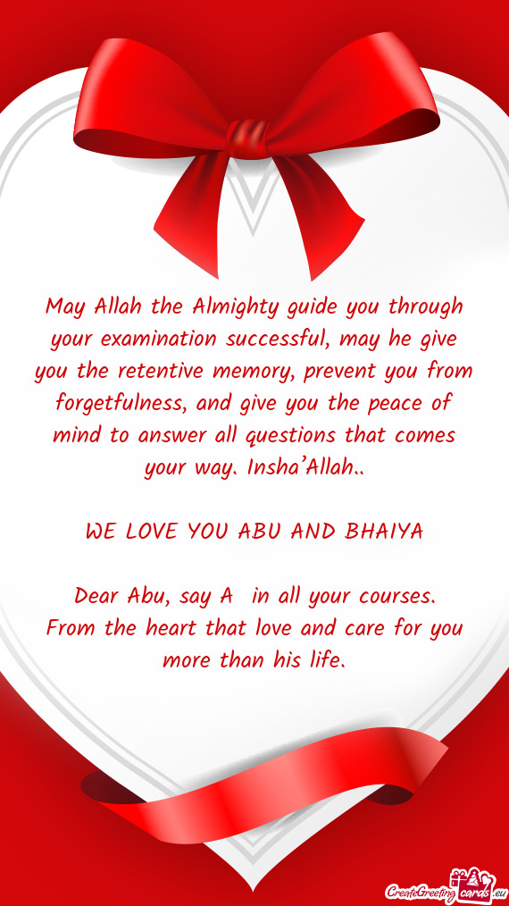 Comes your way. Insha’Allah