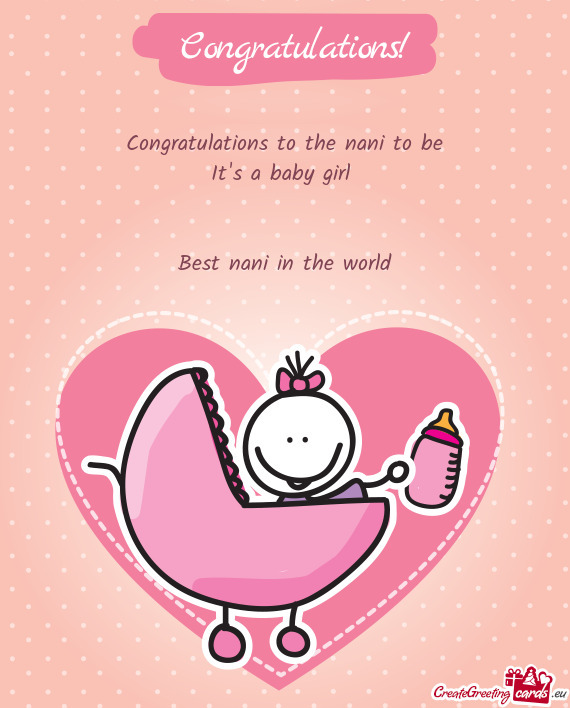 Congratulations to the nani to be