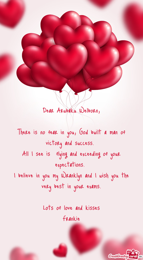 Dear Arubaku Welborn