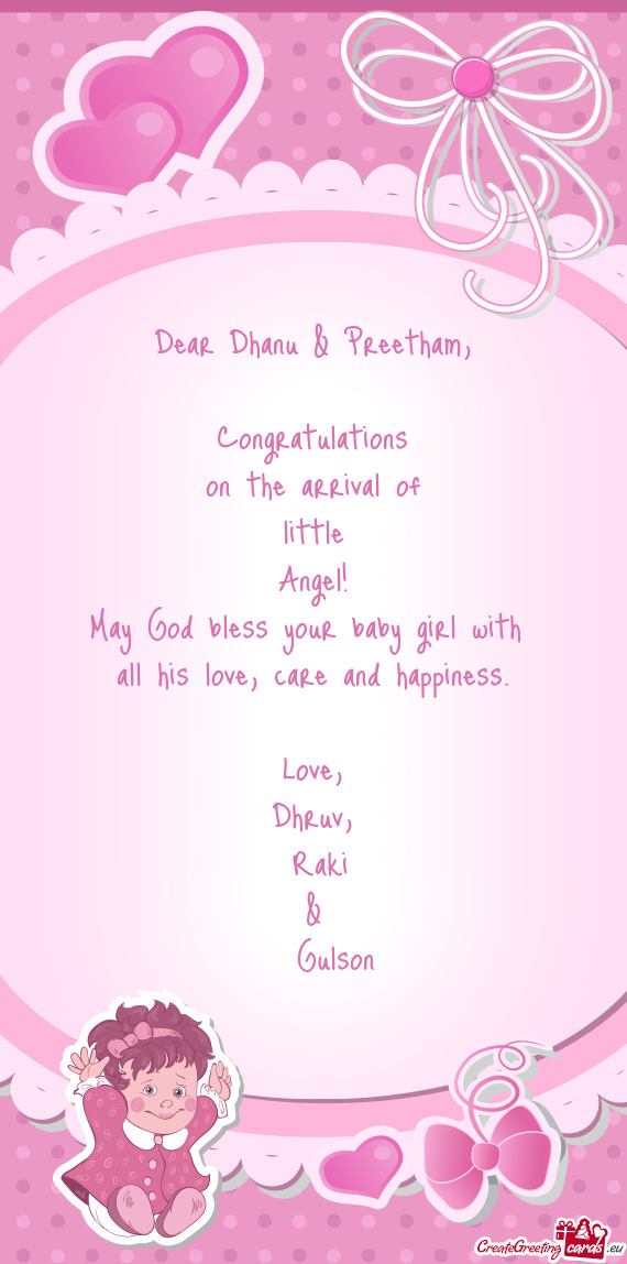 Dear Dhanu & Preetham