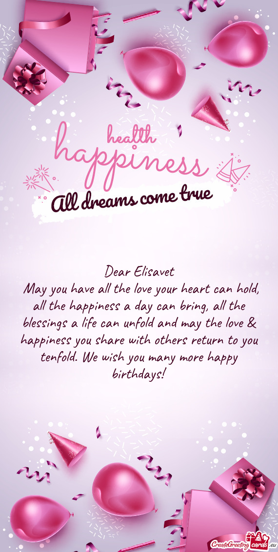 Dear Elisavet