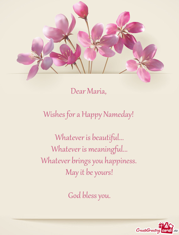Dear Maria