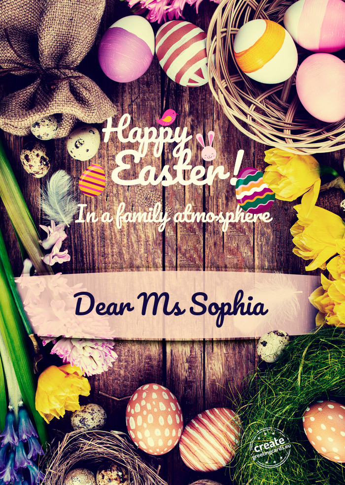 Dear Ms Sophia