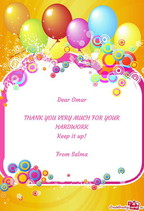 Dear Omar