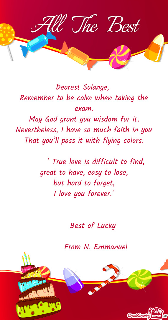 Dearest Solange