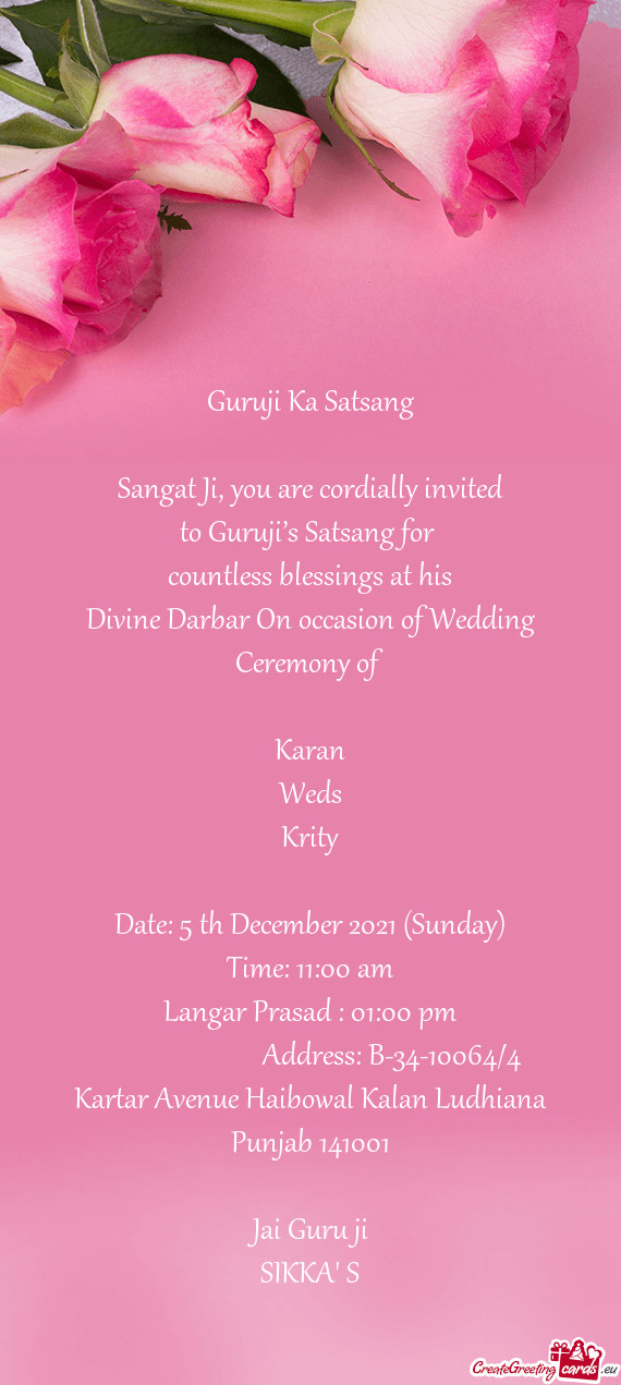 Divine Darbar On occasion of Wedding Ceremony of