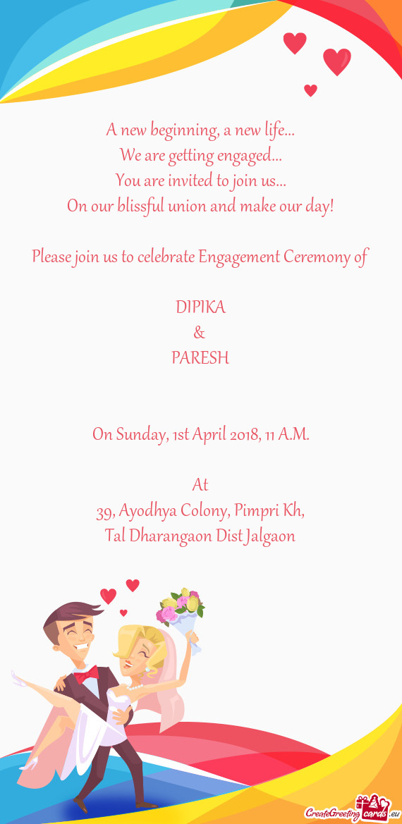 Emony of
 
 DIPIKA
 & 
 PARESH
 
 
 On Sunday