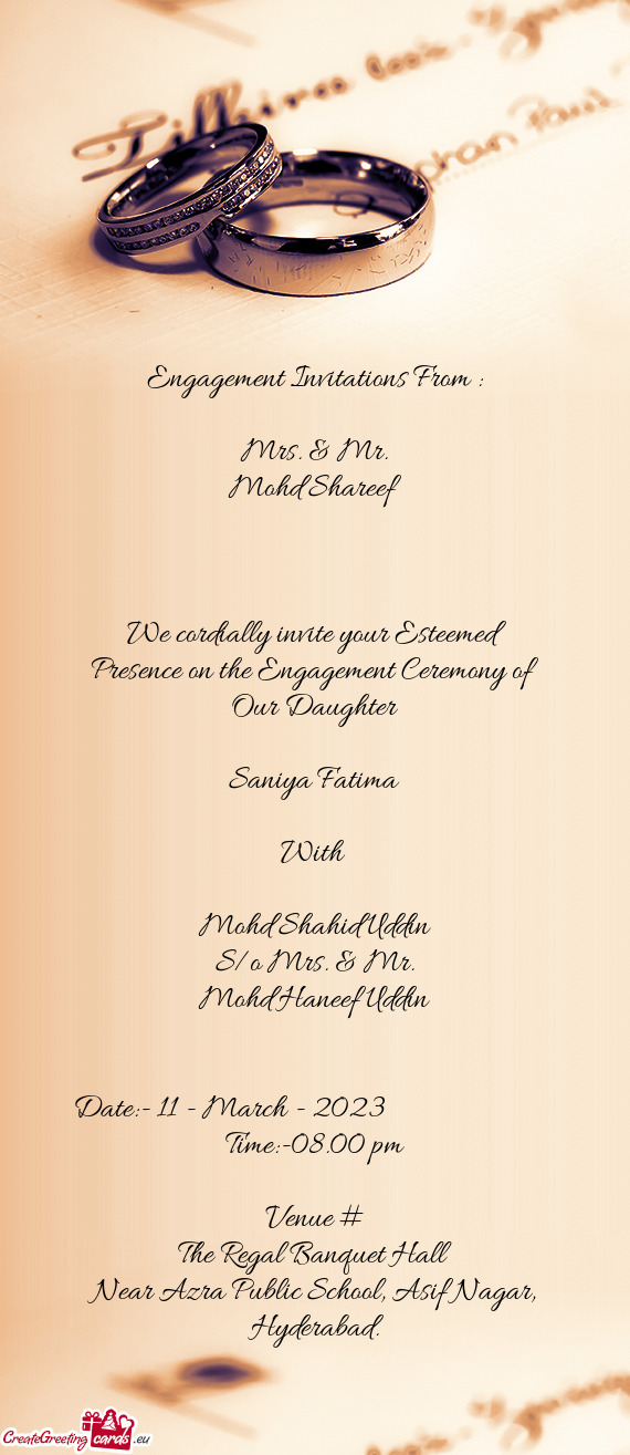 Engagement Invitations From