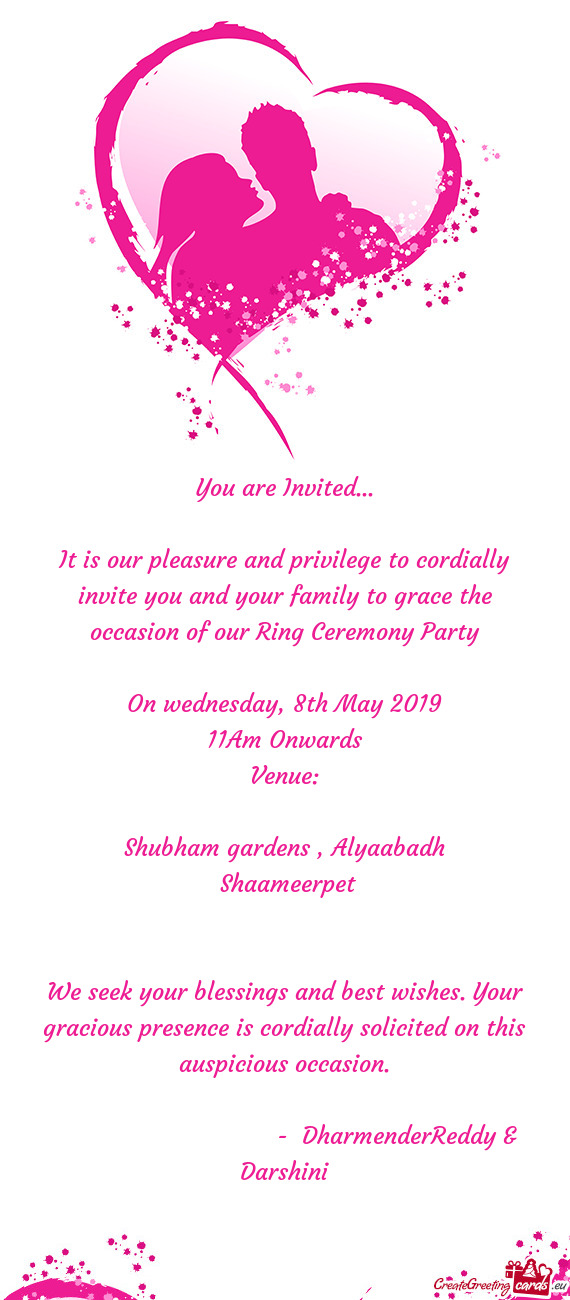 F our Ring Ceremony Party
 
 On wednesday