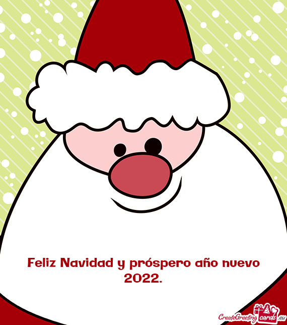 Feliz Navidad y próspero año nuevo 2022.