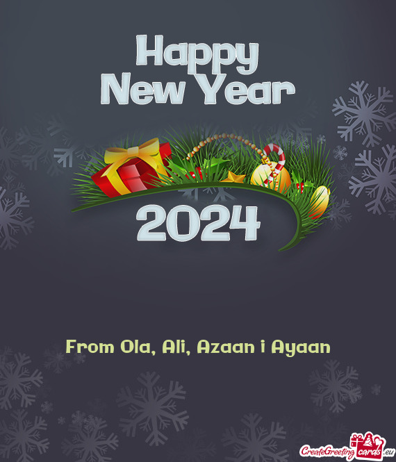 From Ola, Ali, Azaan i Ayaan