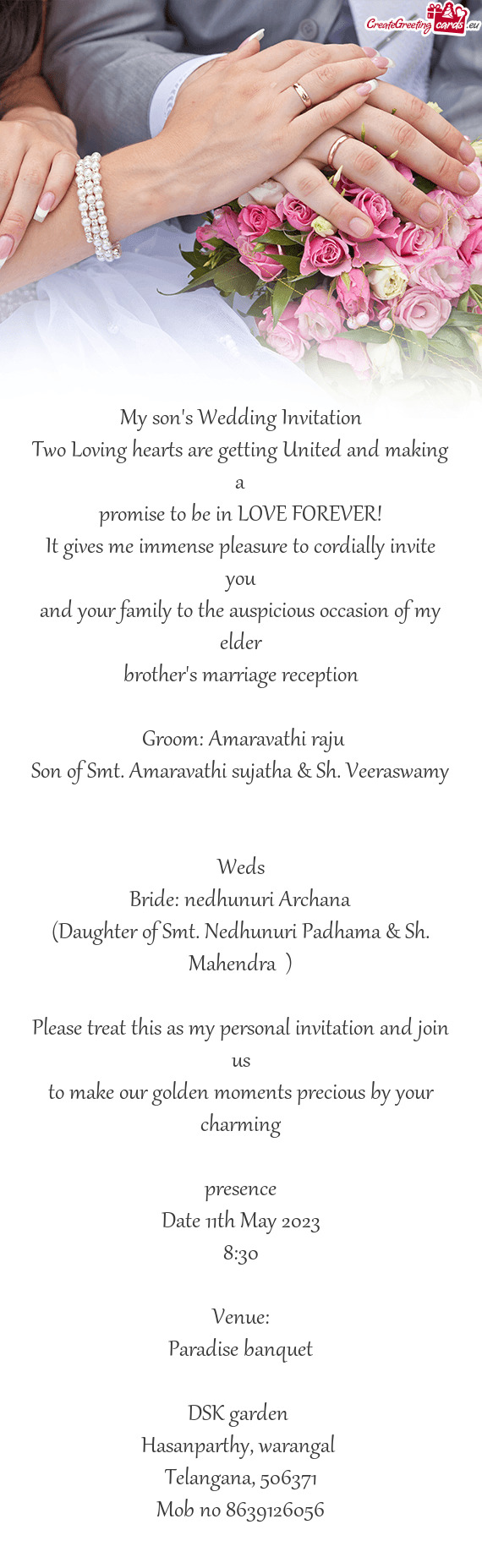 Groom: Amaravathi raju