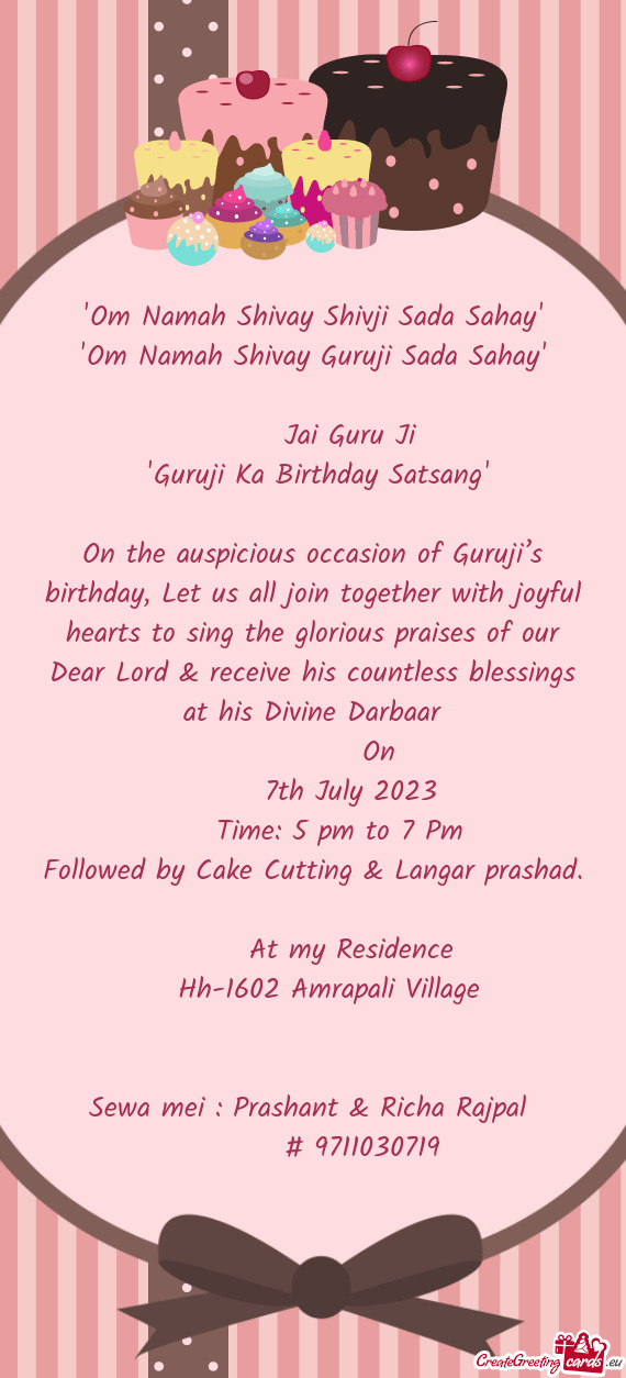 "Guruji Ka Birthday Satsang"