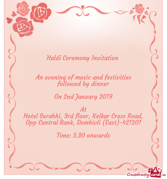 Haldi Ceremony Invitation