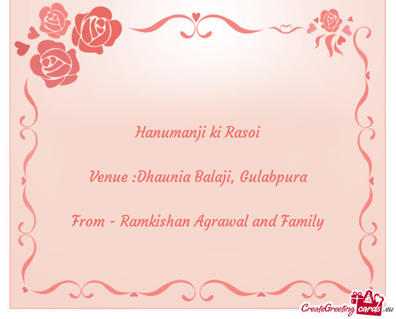 Hanumanji ki Rasoi