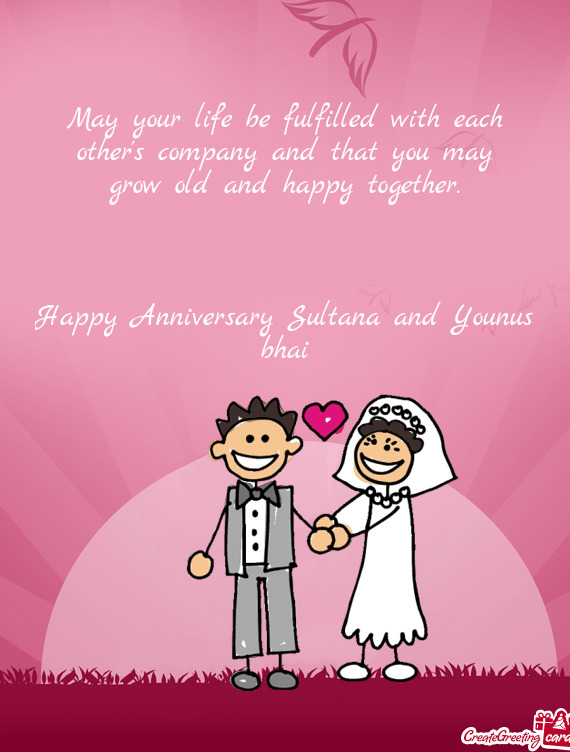 Happy Anniversary Sultana and Younus bhai