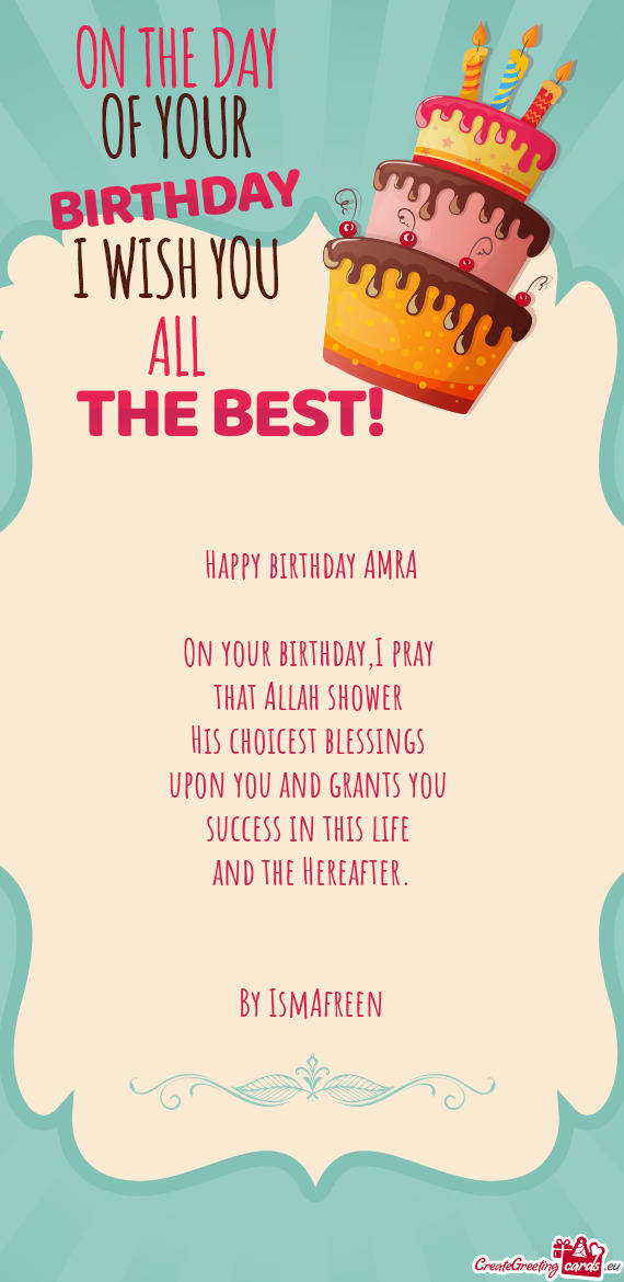 Happy birthday AMRA