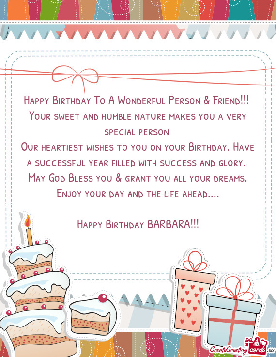 Happy Birthday BARBARA