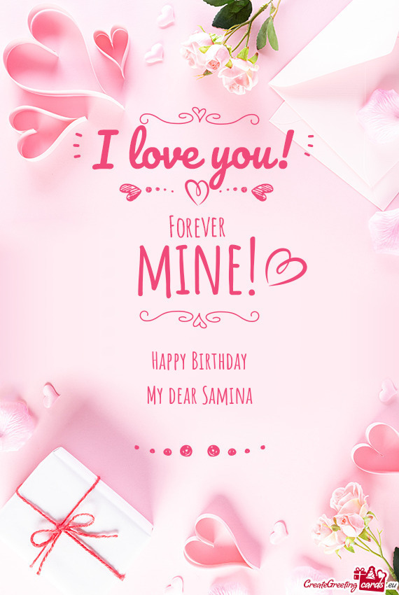 Happy Birthday My dear Samina