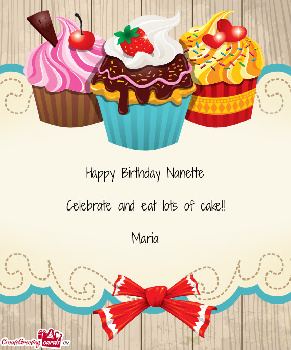 Happy Birthday Nanette