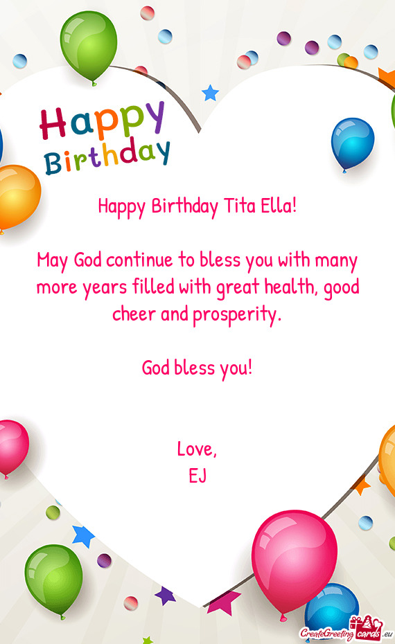 Happy Birthday Tita Ella
