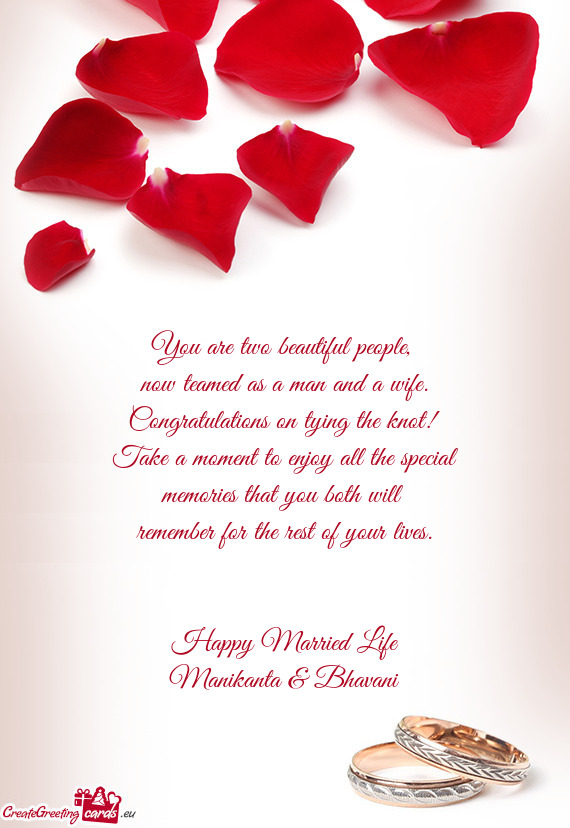 Happy Married Life
 Manikanta & Bhavani