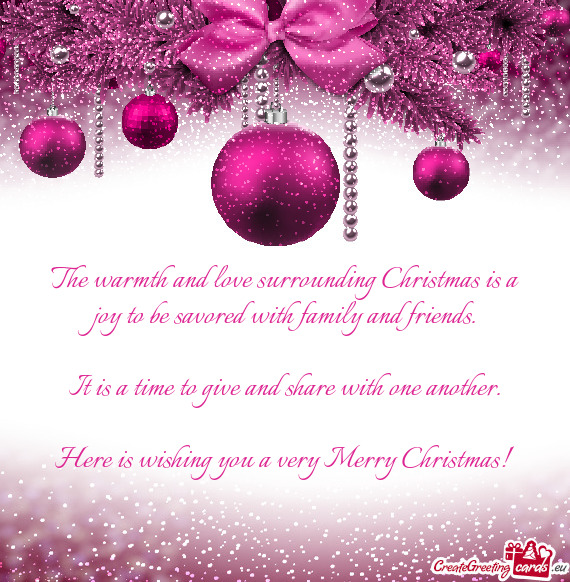 Here is wishing you a very Merry Christmas