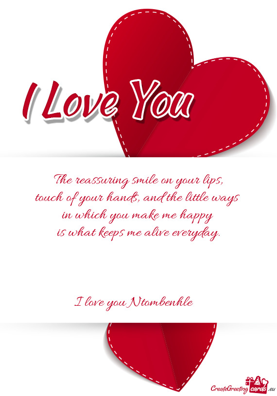 I love you Ntombenhle ❤️