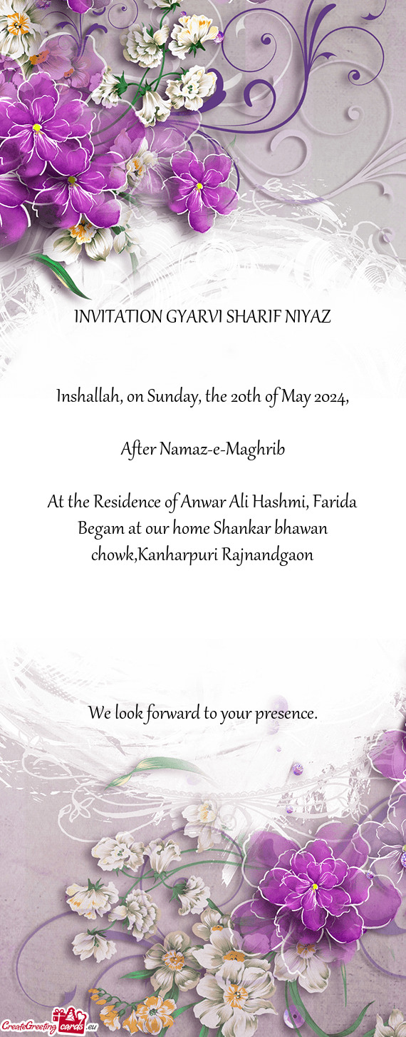 Inshallah, on Sunday, the 20th of May 2024