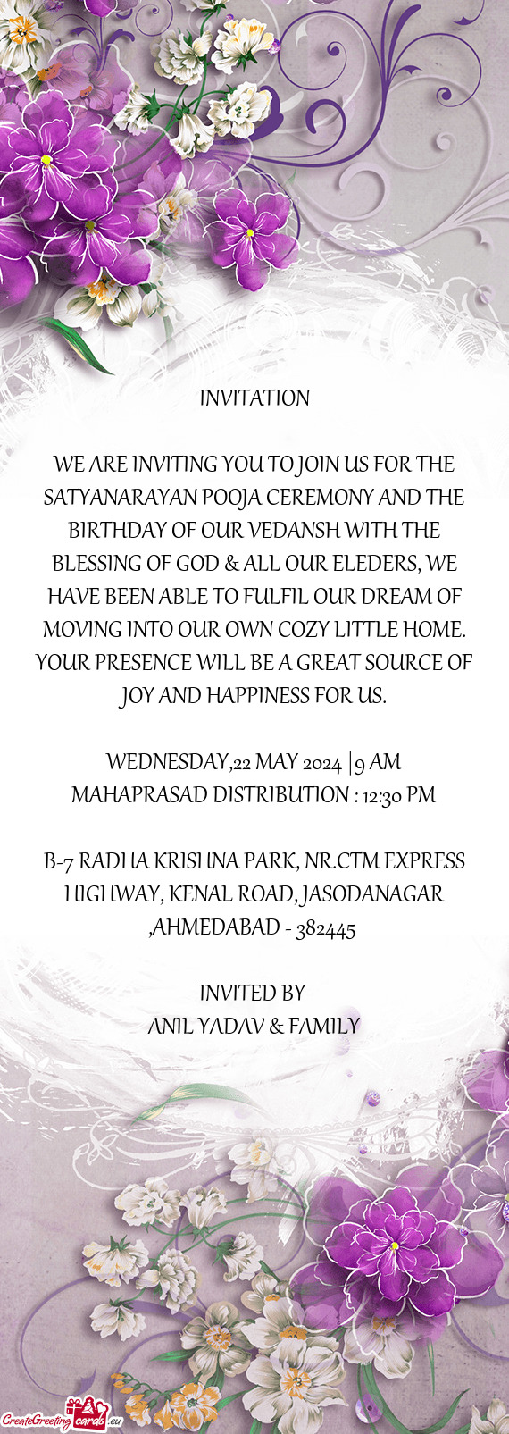 ITH THE BLESSING OF GOD & ALL OUR ELEDERS, WE HAVE BEEN ABLE TO FULFIL OUR DREAM OF MOVING INTO OUR
