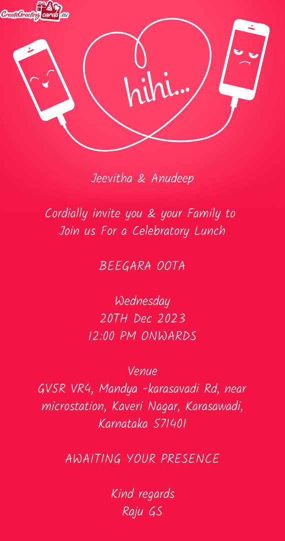Join us For a Celebratory Lunch