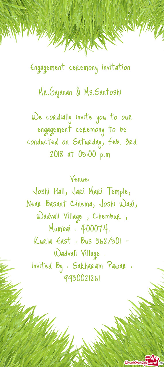Joshi Hall, Jari Mari Temple, Near Basant Cinema, Joshi Wadi, Wadvali Village , Chembur , Mumbai : 4