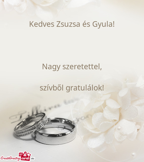 Kedves Zsuzsa és Gyula