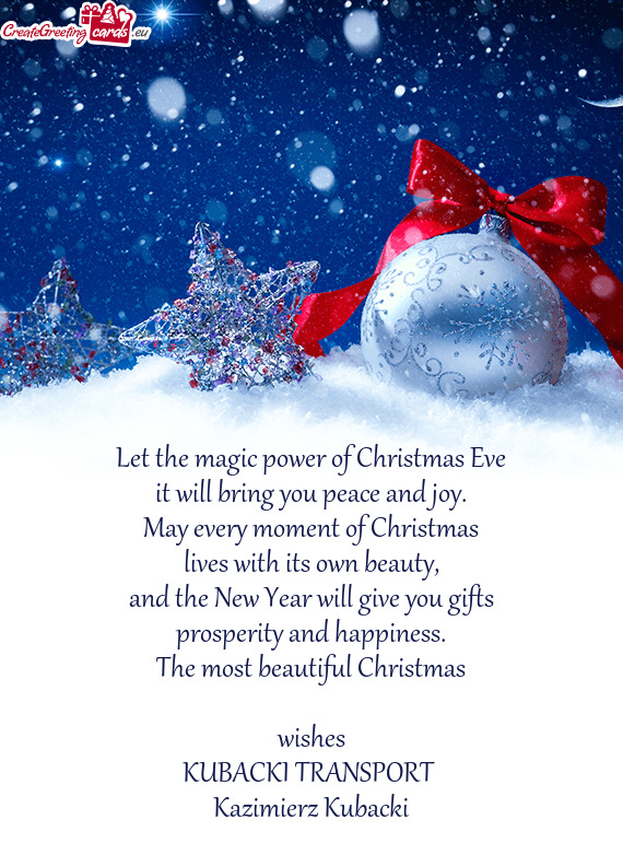 Let the magic power of Christmas Eve