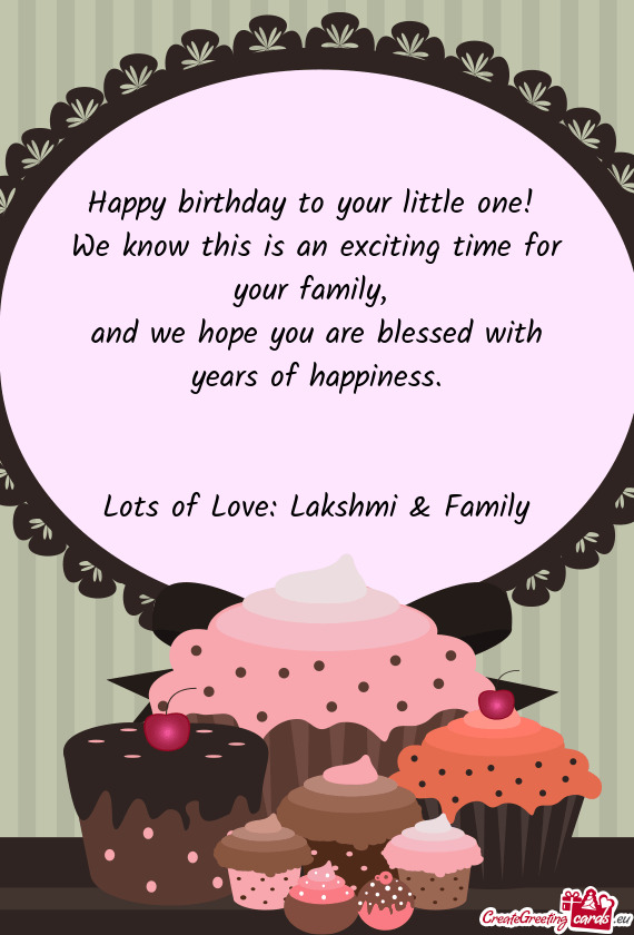Lots of Love: Lakshmi & Family
