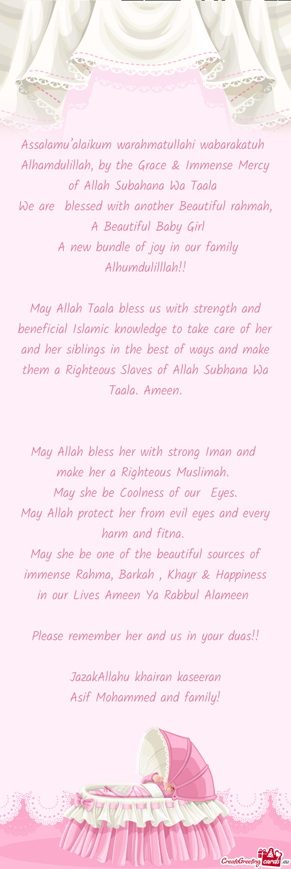 May Allah bless her with strong Iman and