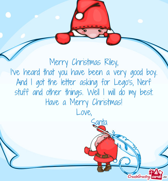 Merry Christmas Riley