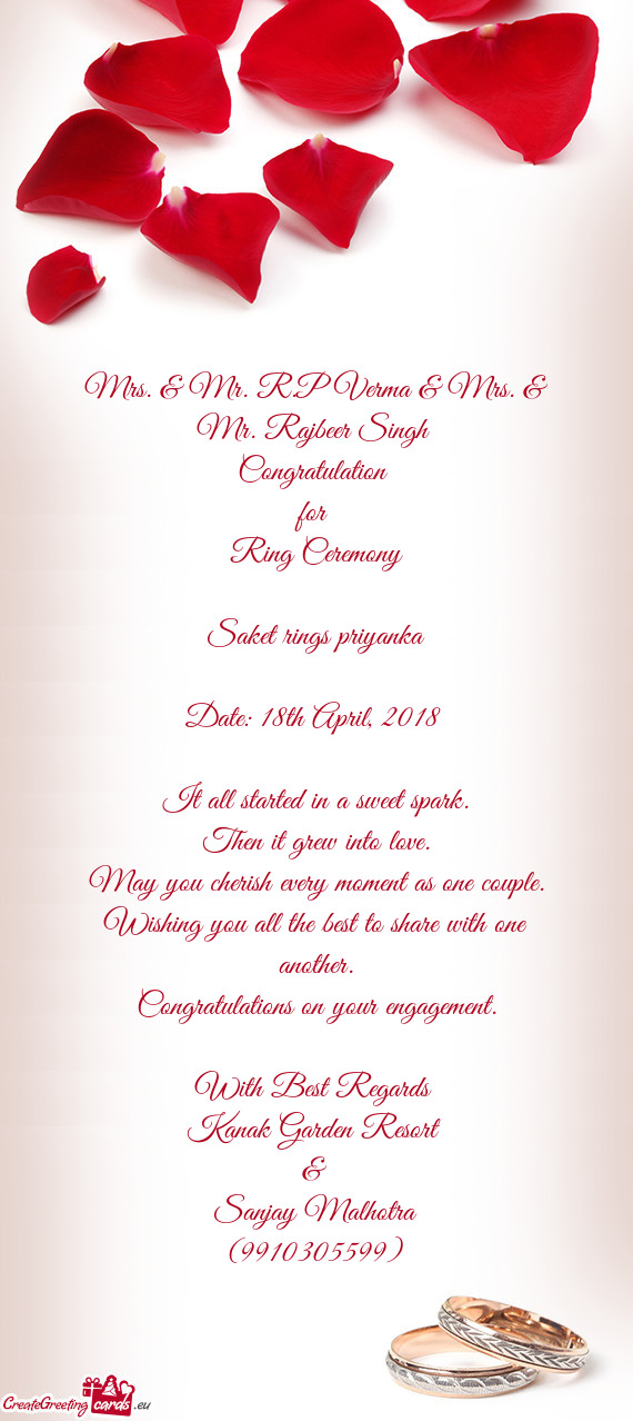 Mrs. & Mr. R.P Verma & Mrs. & Mr. Rajbeer Singh